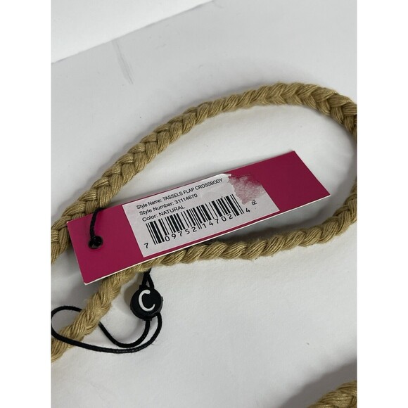 Sam Edelman Circus Jute Crossbody Tassle Fold Over Bag Purse Colorful NEW - Picture 4 of 8